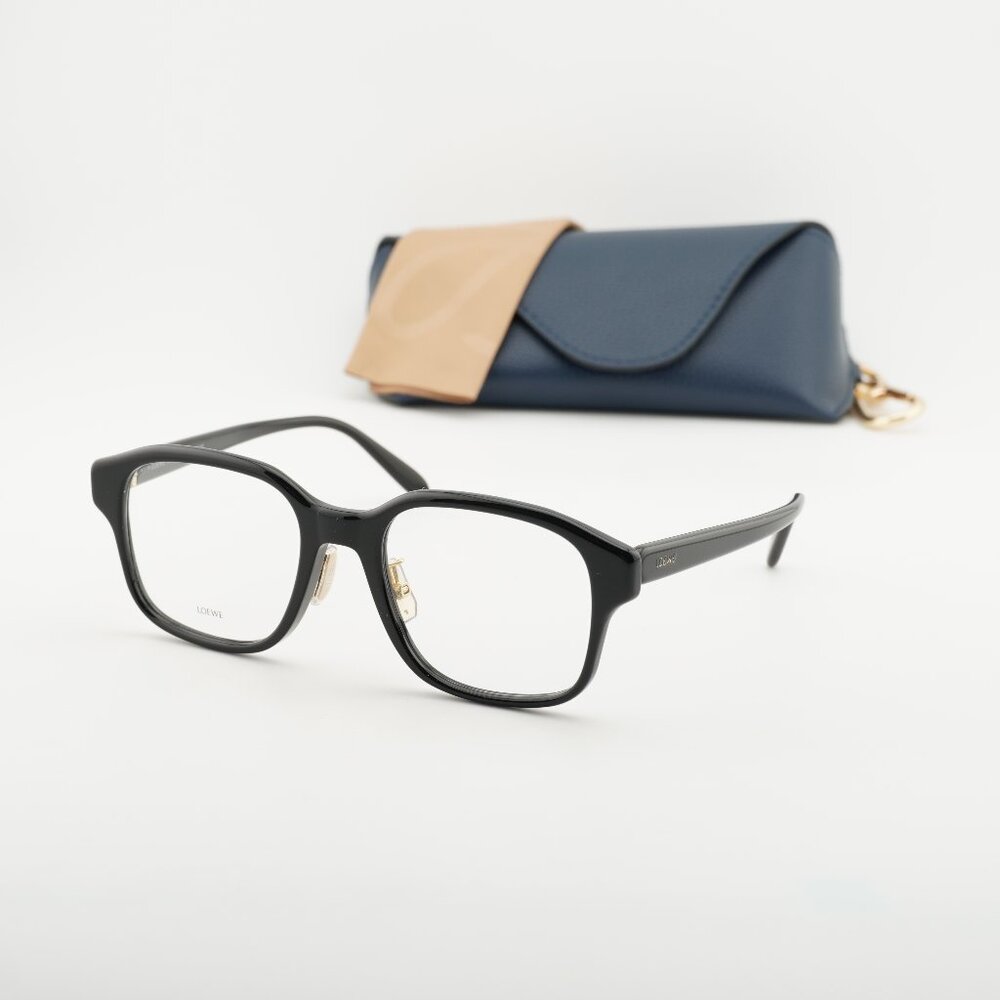 Loewe LW50084F 001 Square Eyeglasses - Shiny Black 53mm